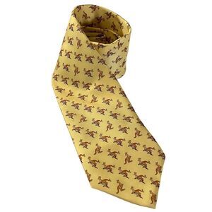 Brooks Brothers Neck Tie Kangaroo Pogo Stick Fun Novelty Pure Silk Made in USA
